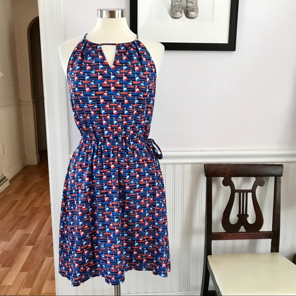 41 Hawthorn Dresses & Skirts - 41 Hawthorn Tammi Sailboat Print Dress w/Keyhole
